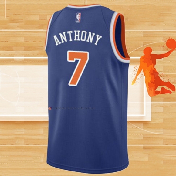 Camiseta New York Knicks Carmelo Anthony NO 7 Icon Azul