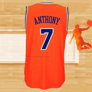 Camiseta New York Knicks Carmelo Anthony NO 7 Naranja