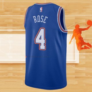 Camiseta New York Knicks Derrick Rose NO 4 Statement 2020-21 Azul