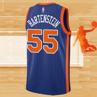 Camiseta New York Knicks Isaiah Hartenstein NO 55 Ciudad 2023-24 Azul