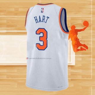 Camiseta New York Knicks Josh Hart NO 3 Association Blanco