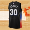 Camiseta New York Knicks Julius Randle NO 30 Ciudad 2020-21 Negro