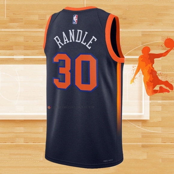 Camiseta New York Knicks Julius Randle NO 30 Statement 2022-23 Negro