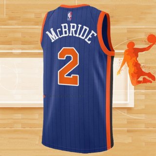 Camiseta New York Knicks Miles Mcbride NO 2 Ciudad 2023-24 Azul