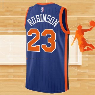 Camiseta New York Knicks Mitchell Robinson NO 23 Ciudad 2023-24 Azul