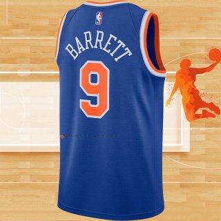 Camiseta New York Knicks RJ Barrett NO 9 Icon Azul