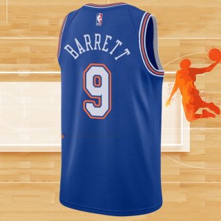 Camiseta New York Knicks RJ Barrett NO 9 Statement 2020-21 Azul