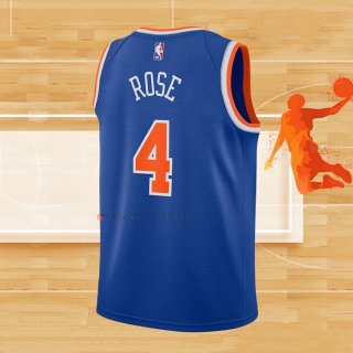 Camiseta Nino New York Knicks Derrick Rose NO 4 Icon Azul