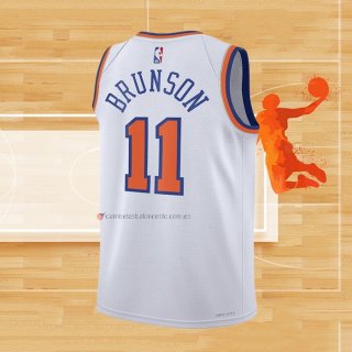 Camiseta Nino New York Knicks Jalen Brunson NO 11 Association 2022-23 Blanco