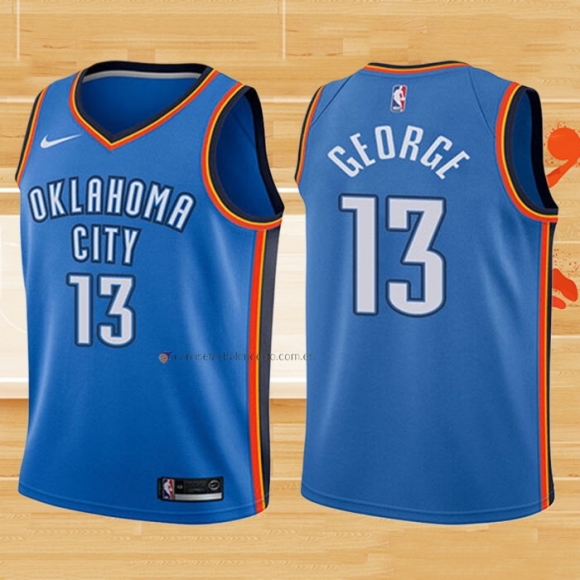 Camiseta Nino Oklahoma City Thunder Paul George NO 13 2017-18 Azul