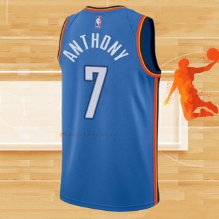 Camiseta Oklahoma City Thunder Carmelo Anthony NO 7 Icon Azul