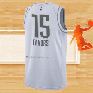 Camiseta Oklahoma City Thunder Derrick Favors NO 15 Ciudad 2021-22 Blanco