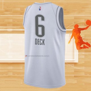 Camiseta Oklahoma City Thunder Gabriel Deck NO 6 Ciudad 2021-22 Blanco