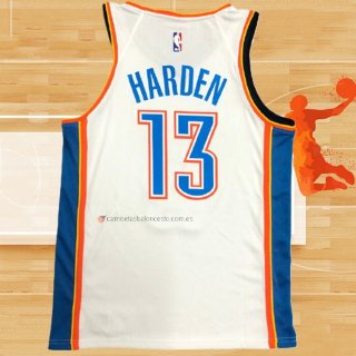 Camiseta Oklahoma City Thunder James Harden NO 13 Association Blanco