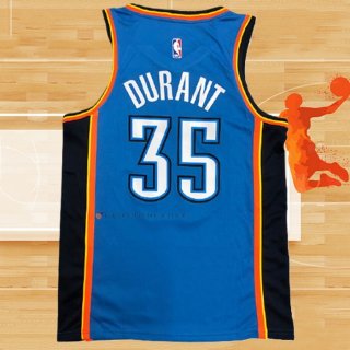 Camiseta Oklahoma City Thunder Kevin Durant NO 35 Icon Azul