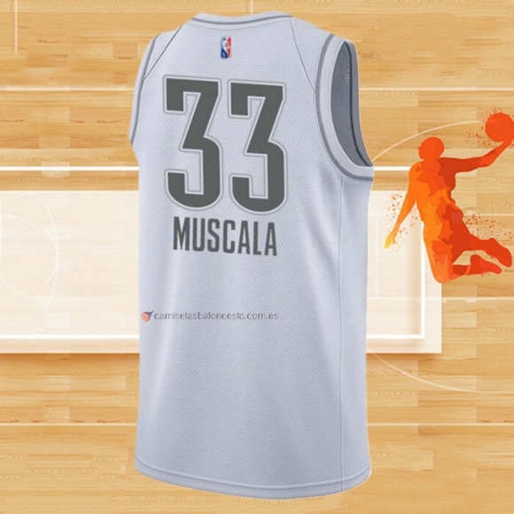 Camiseta Oklahoma City Thunder Mike Muscala NO 33 Ciudad 2021-22 Blanco