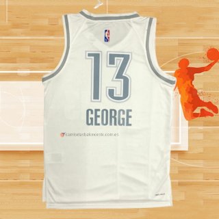 Camiseta Oklahoma City Thunder Paul George NO 13 Ciudad 2021-22 Blanco