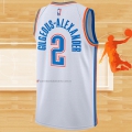 Camiseta Oklahoma City Thunder Shai Gilgeous-Alexander NO 2 Association Blanco