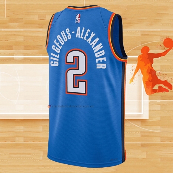 Camiseta Oklahoma City Thunder Shai Gilgeous-Alexander NO 2 Icon Azul