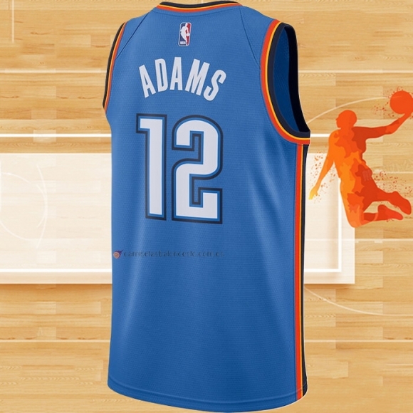 Camiseta Oklahoma City Thunder Steven Adams NO 12 Icon Azul