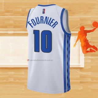 Camiseta Orlando Magic Evan Fournier NO 10 Earned 2020-21 Blanco