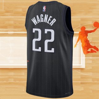 Camiseta Orlando Magic Franz Wagner NO 22 Ciudad 2022-23 Negro