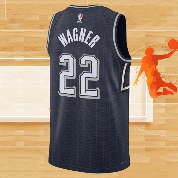 Camiseta Orlando Magic Franz Wagner NO 22 Ciudad 2023-24 Azul