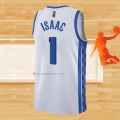 Camiseta Orlando Magic Jonathan Isaac NO 1 Earned 2020-21 Blanco