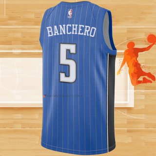 Camiseta Orlando Magic Paolo Banchero NO 5 Icon 2022-23 Azul