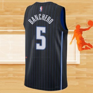 Camiseta Orlando Magic Paolo Banchero NO 5 Icon 2022-23 Negro