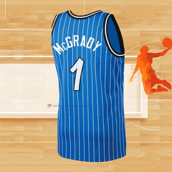 Camiseta Orlando Magic Tracy McGrady NO 1 Mitchell & Ness 2003-04 Azul