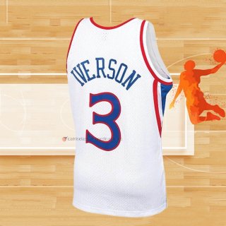 Camiseta Nino Philadelphia 76ers Allen Iverson NO 3 Mitchell & Ness 1996-97 Blanco