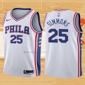 Camiseta Nino Philadelphia 76ers Ben Simmons NO 25 Association 2017-18 Blanco