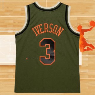 Camiseta Philadelphia 76Ers Allen Iverson NO 3 Mitchell & Ness 1996-97 Verde