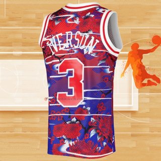 Camiseta Philadelphia 76ers Allen Iverson NO 3 Mitchell & Ness Lunar New Year Rojo