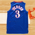 Camiseta Philadelphia 76ers Allen Iverson NO 3 Retro Azul