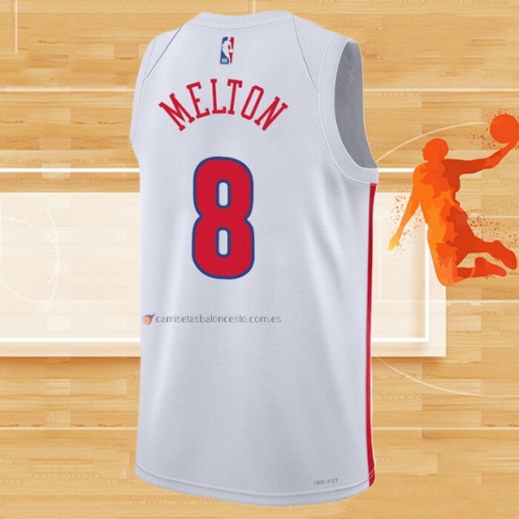 Camiseta Philadelphia 76ers De'Anthony Melton NO 8 Ciudad 2022-23 Blanco