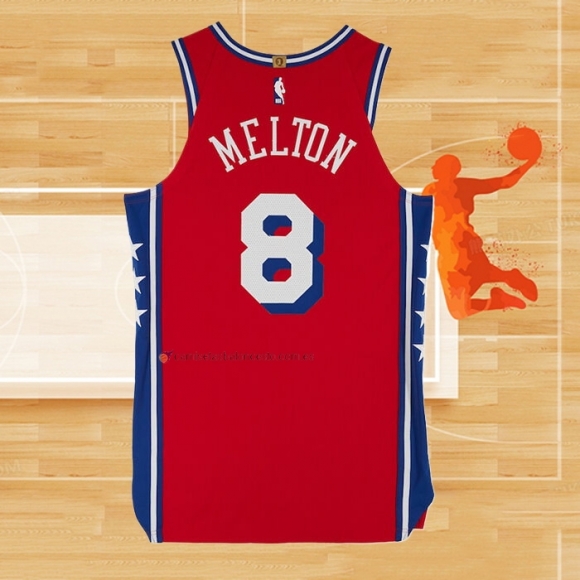 Camiseta Philadelphia 76ers De'Anthony Melton NO 8 Ciudad 2024-25 Rojo