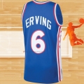 Camiseta Philadelphia 76ers Julius Erving NO 6 Mitchell & Ness 1976-77 Azul