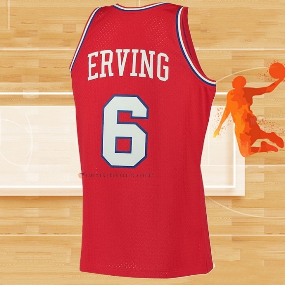 Camiseta Philadelphia 76ers Julius Erving NO 6 Mitchell & Ness 1982-83 Rojo