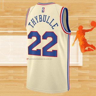 Camiseta Philadelphia 76ers Matisse Thybulle NO 22 Earned 2020-21 Crema