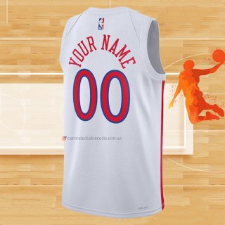 Camiseta Philadelphia 76ers Personalizada Ciudad 2022-23 Blanco