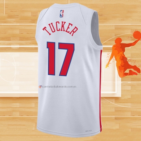 Camiseta Philadelphia 76ers P.J. Tucker NO 17 Ciudad 2022-23 Blanco