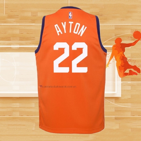 Camiseta Nino Phoenix Suns Deandre Ayton Statement 2020-21 Naranja