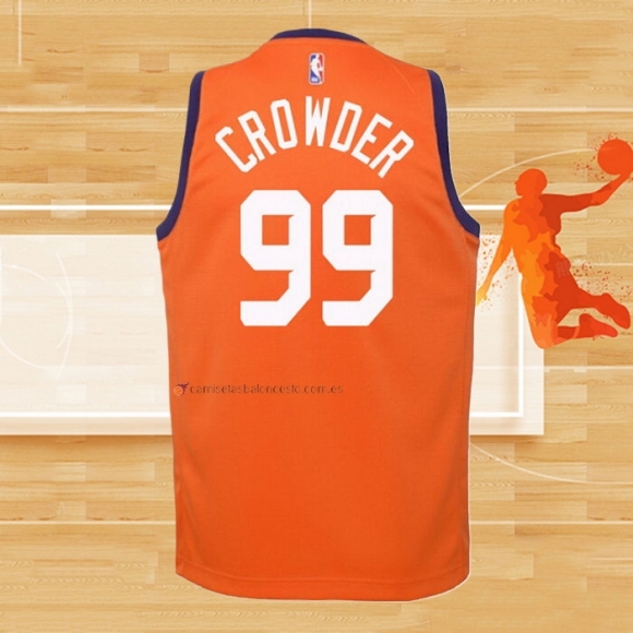 Camiseta Nino Phoenix Suns Jae Crowder Statement 2020-21 Naranja