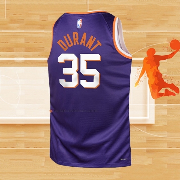 Camiseta Nino Phoenix Suns Kevin Durant NO 35 Icon 2023-24 Violeta