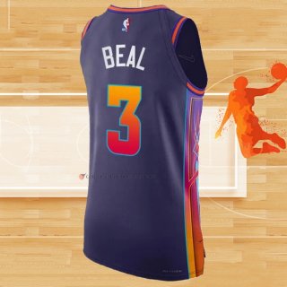 Camiseta Phoenix Suns Bradley Beal NO 3 Ciudad Autentico 2023-24 Violeta