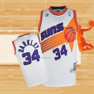 Camiseta Phoenix Suns Charles Barkley NO 34 Retro Blanco