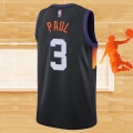 Camiseta Phoenix Suns Chris Paul NO 3 Ciudad 2020-21 Negro