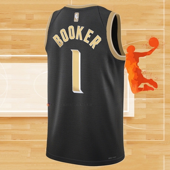 Camiseta Phoenix Suns Devin Booker NO 1 Select Series Oro Negro